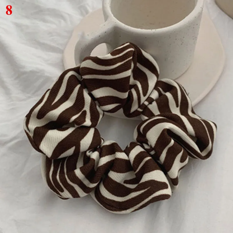 Leopard Zebra Pattern Hair Tie Scrunchies