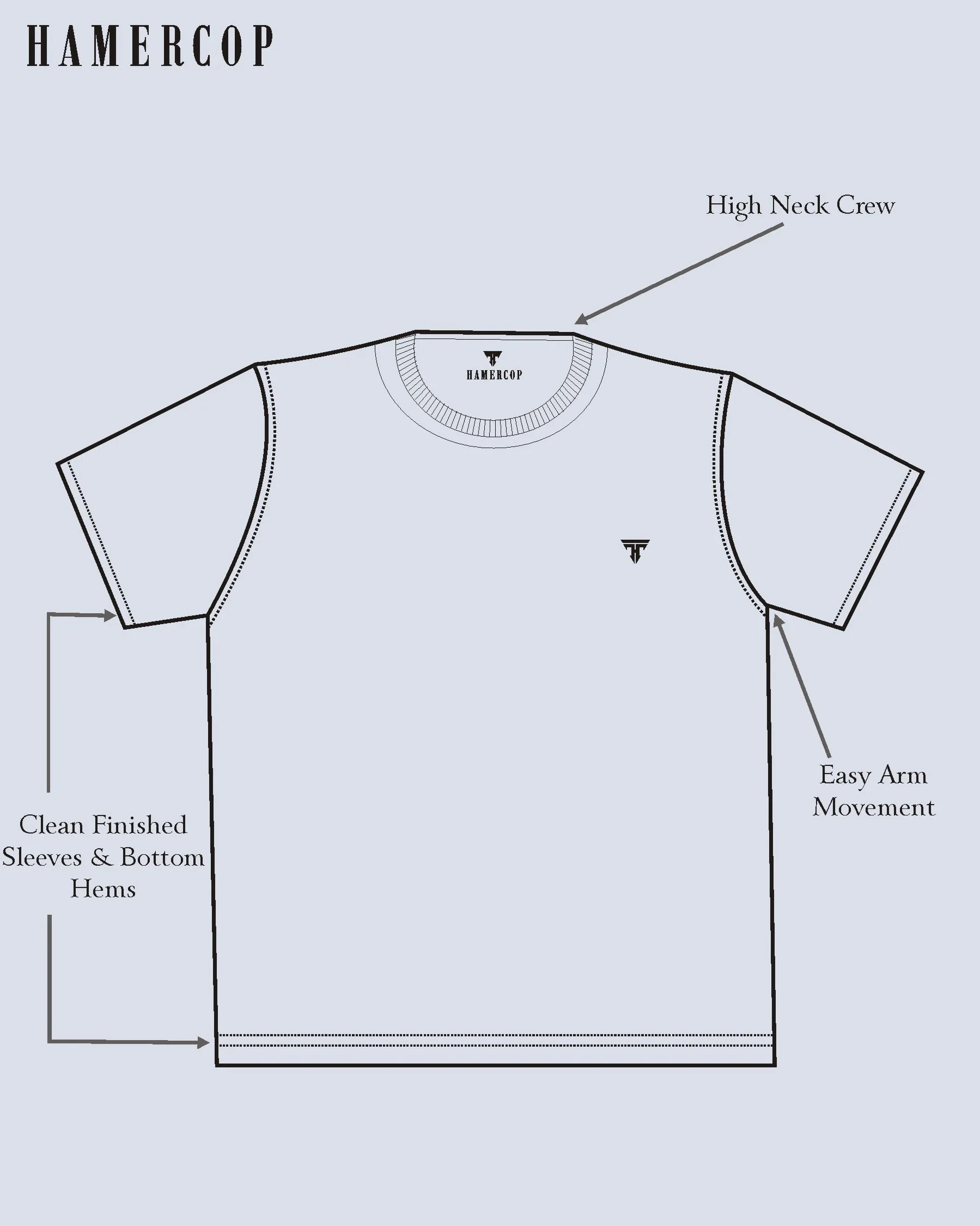 Loreto Ice Blue Knitted Cotton T-Shirt