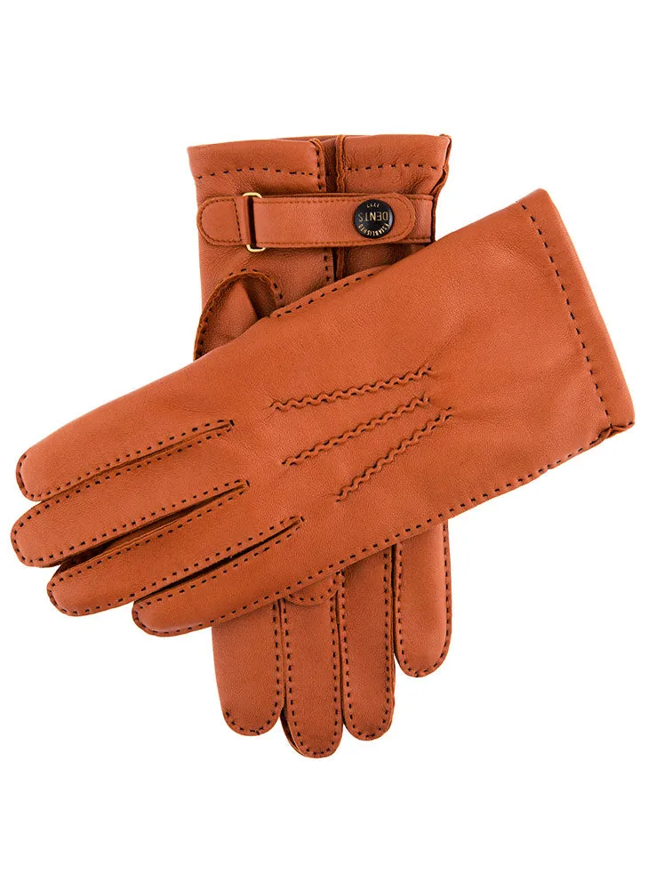 Men's Heritage Handsewn Three-Point Cashmere-Lined Leather Gloves