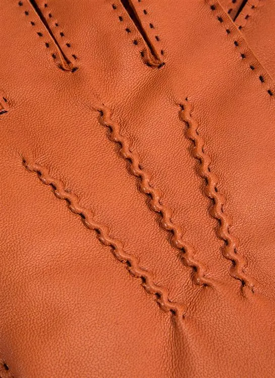 Men's Heritage Handsewn Three-Point Cashmere-Lined Leather Gloves