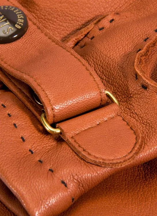 Men's Heritage Handsewn Three-Point Cashmere-Lined Leather Gloves