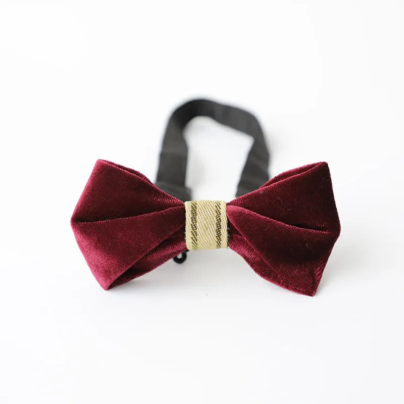 Men's Twisting Velvet Bow Tie