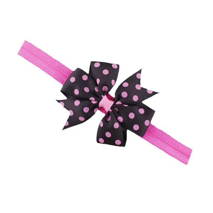 Newly Design Lovely Sweet Children's Elastic Force Hair Band Princess Baby Girl Round Dot Bowknot Leopard Hairband