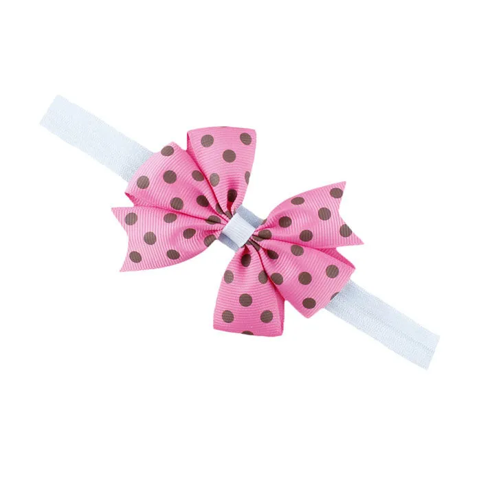 Newly Design Lovely Sweet Children's Elastic Force Hair Band Princess Baby Girl Round Dot Bowknot Leopard Hairband