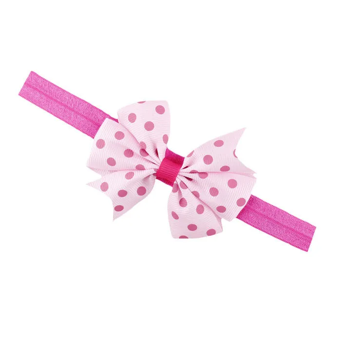 Newly Design Lovely Sweet Children's Elastic Force Hair Band Princess Baby Girl Round Dot Bowknot Leopard Hairband