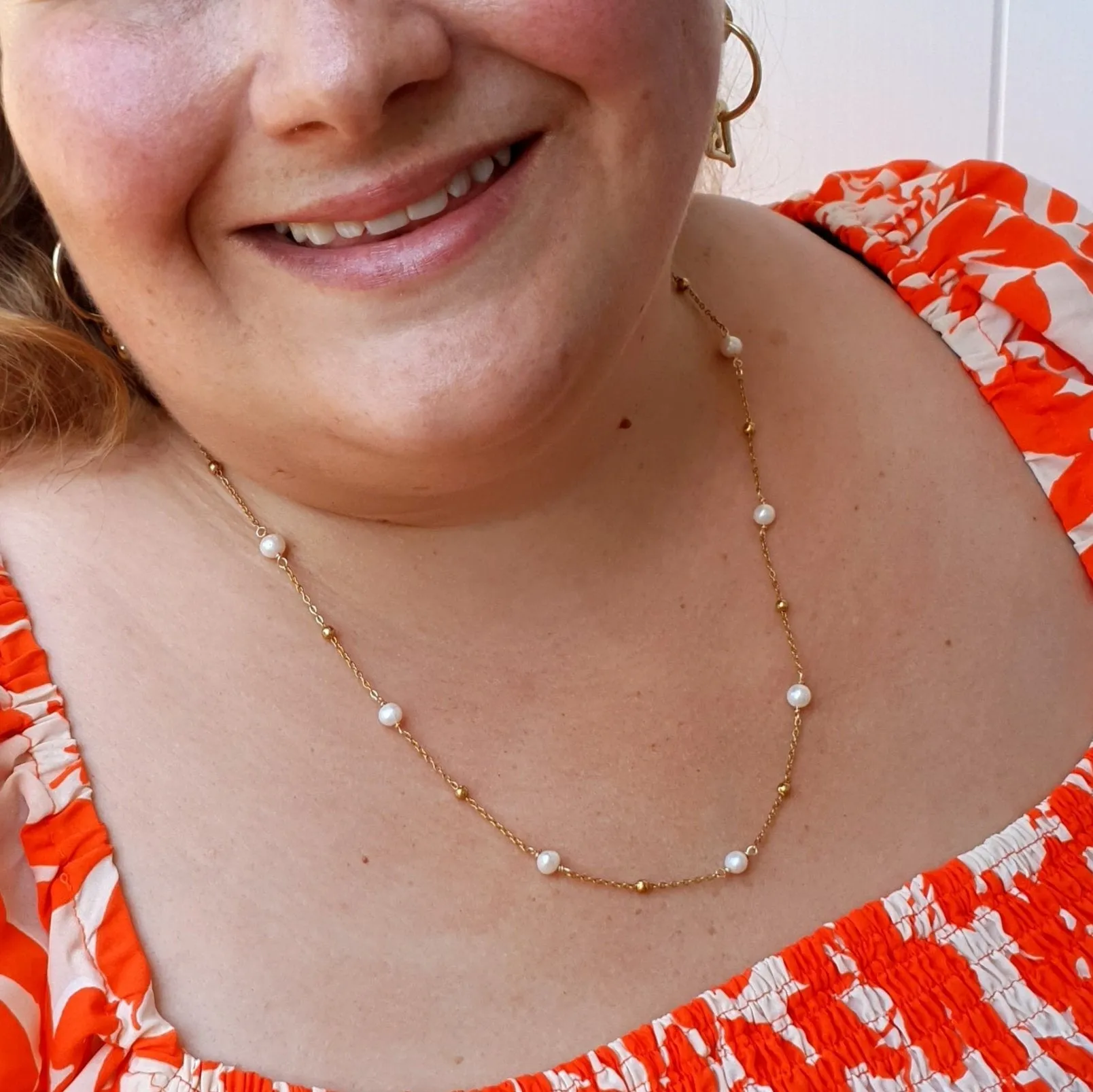 Ocean whispers freshwater pearl necklace