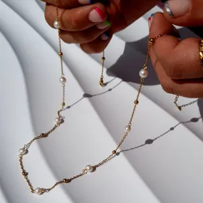 Ocean whispers freshwater pearl necklace