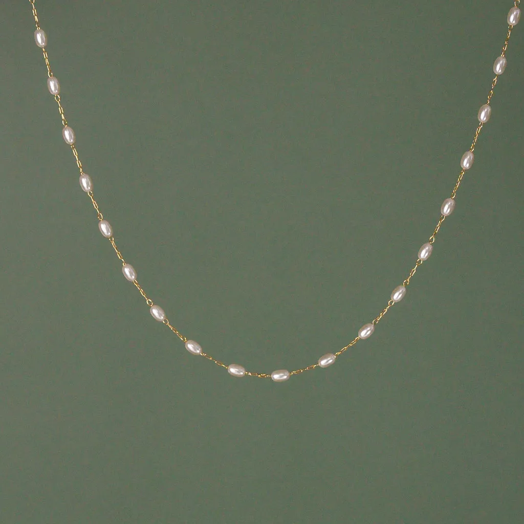 Oval Pearl Necklace
