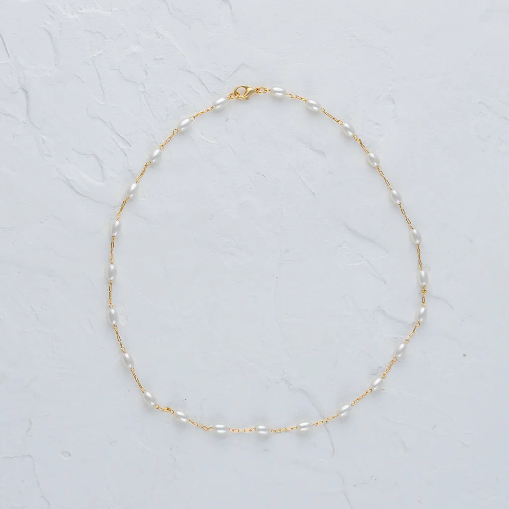 Oval Pearl Necklace