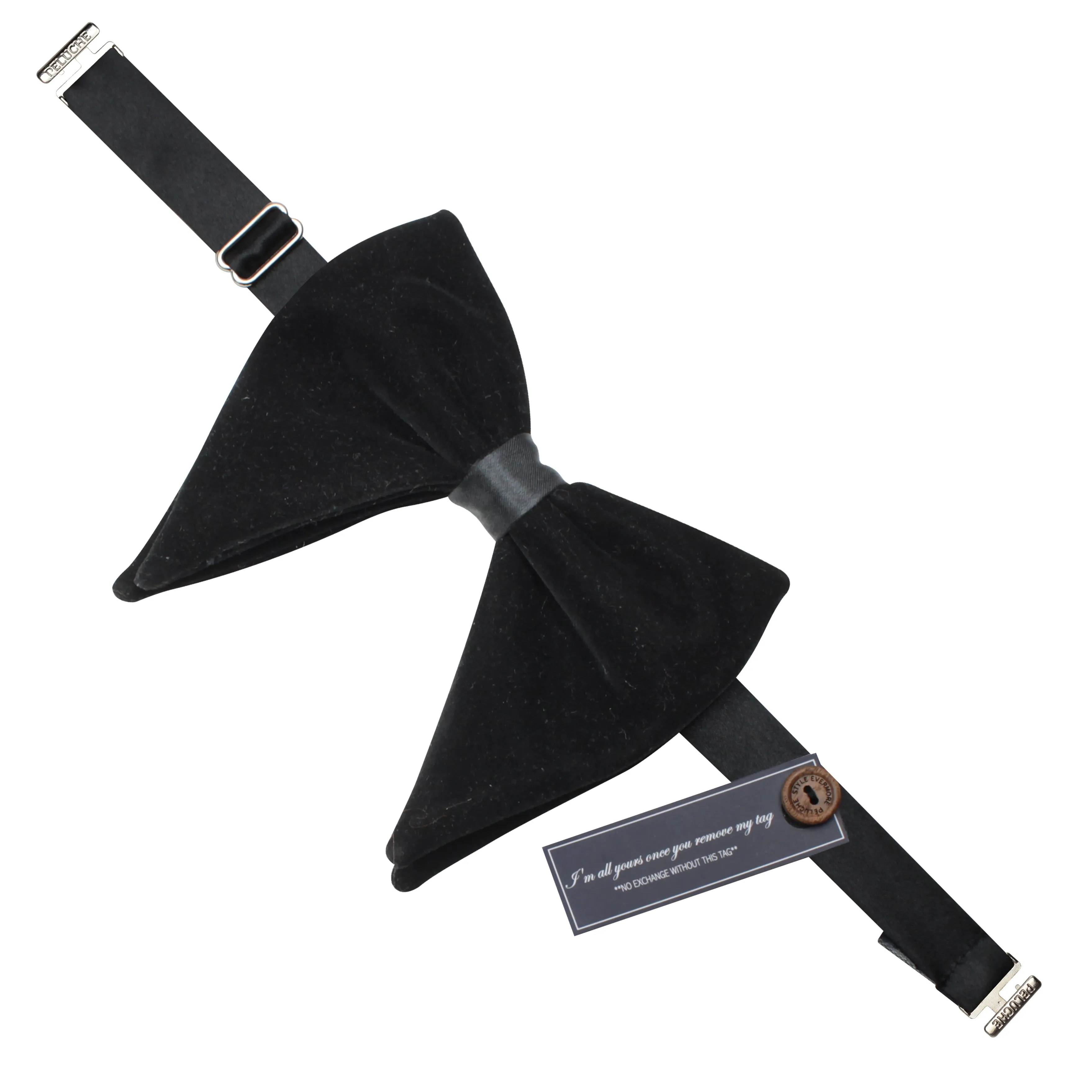 Peluche Solid Essentials Butterfly Black Butterfly Bow Tie
