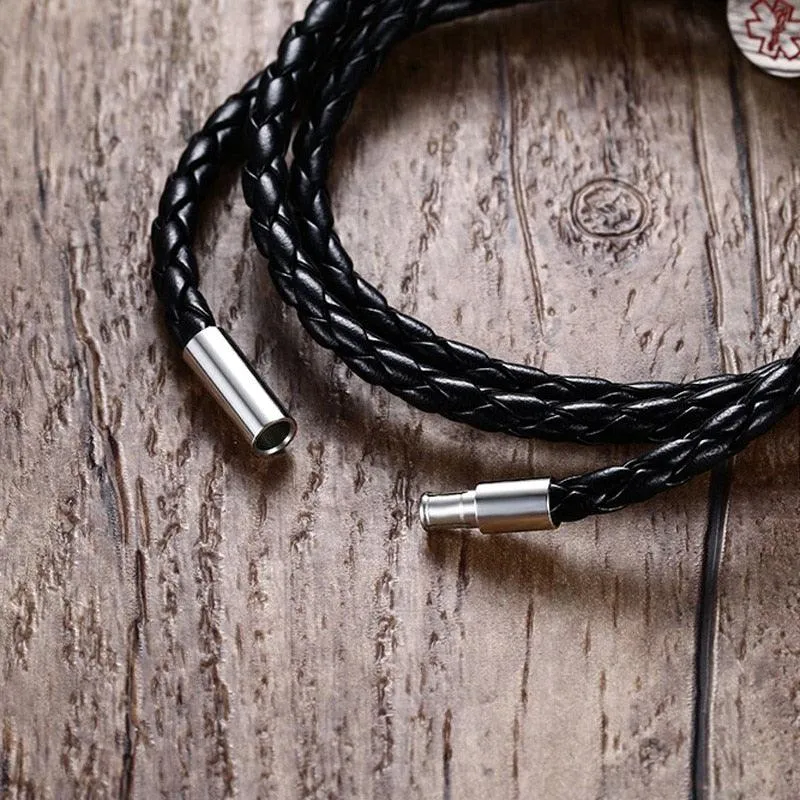 Personalized Leather Bracelet - PU Leather Vintage Style Braided Band