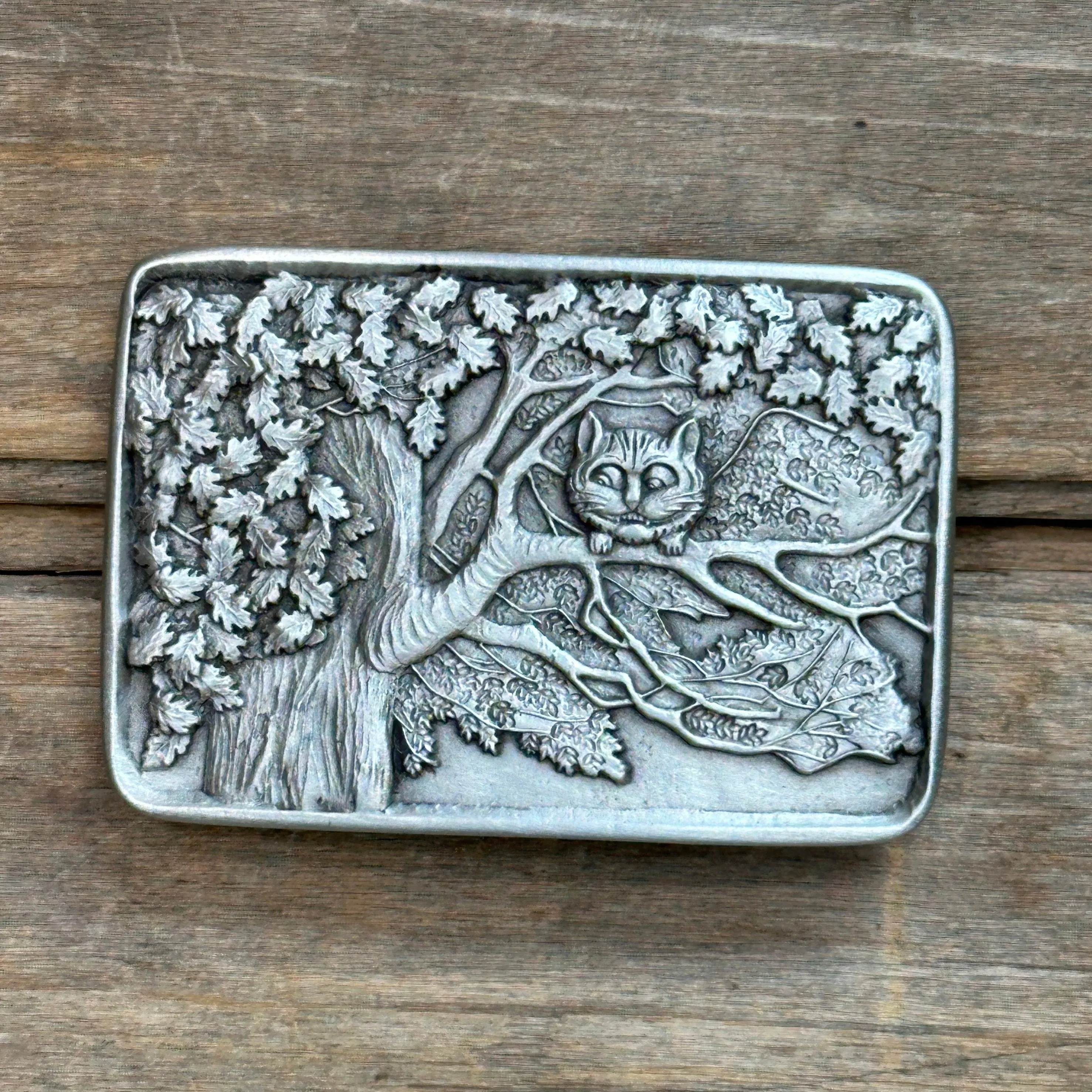 Pewter Cheshire Cat Belt Buckle