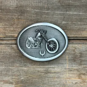 Pewter Heavy Metal Motorcycle Indiana Metal Craft Belt Buckle