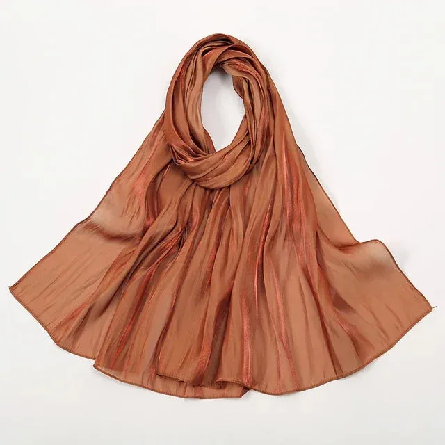 Premium Shimmer Silk Satin Hijab Scarf