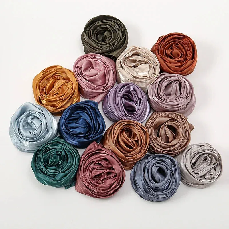 Premium Shimmer Silk Satin Hijab Scarf