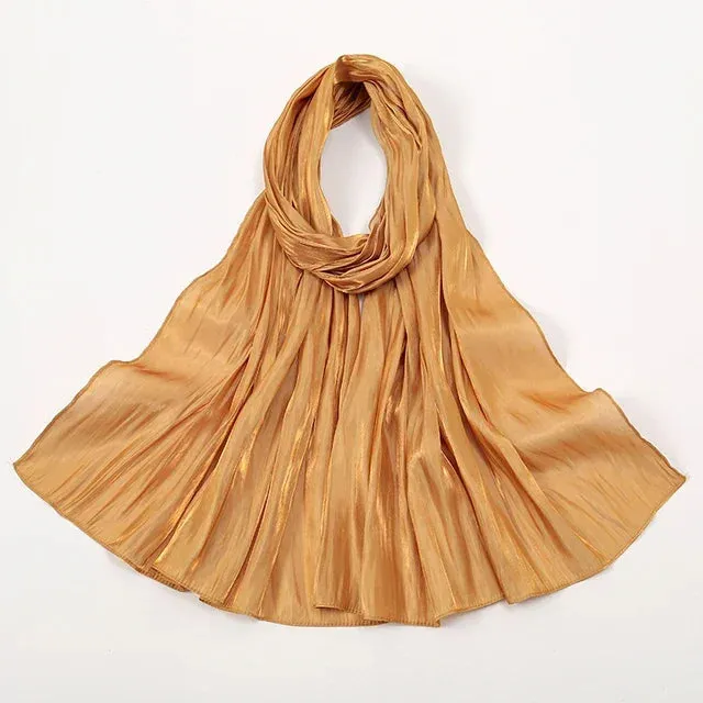 Premium Shimmer Silk Satin Hijab Scarf