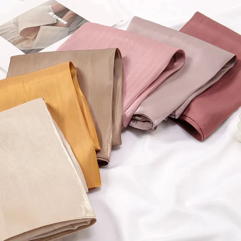 Premium Shimmer Silk Satin Hijab Scarf