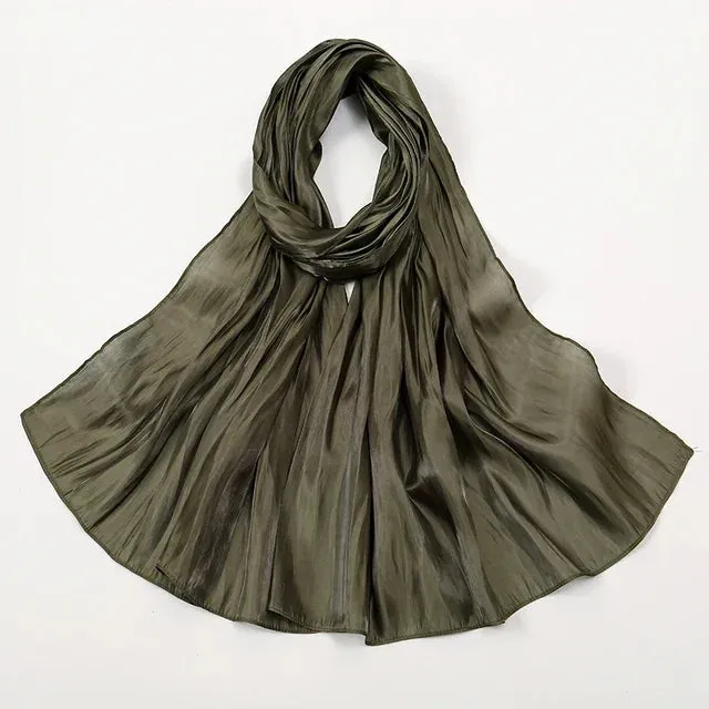 Premium Shimmer Silk Satin Hijab Scarf