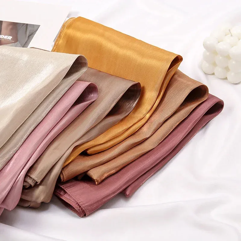 Premium Shimmer Silk Satin Hijab Scarf
