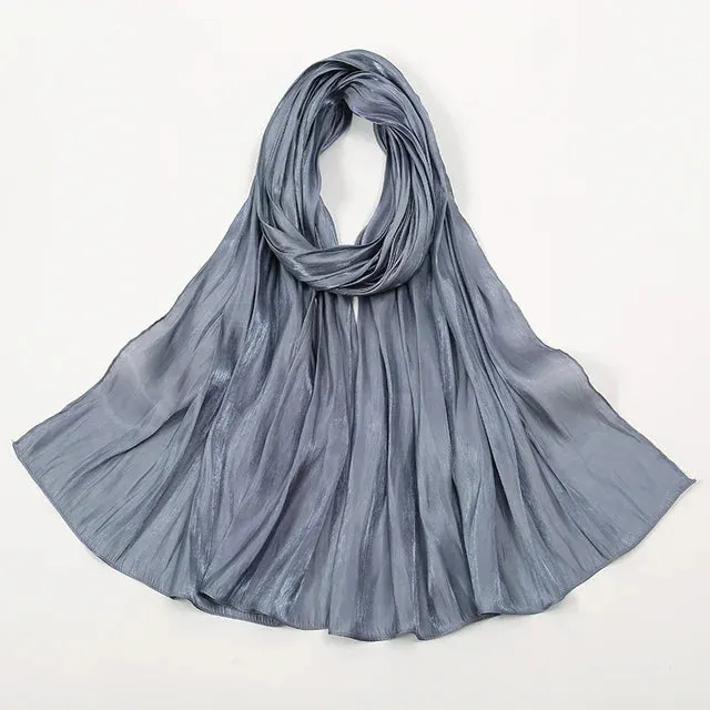 Premium Shimmer Silk Satin Hijab Scarf