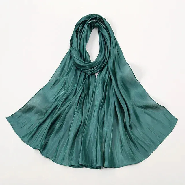 Premium Shimmer Silk Satin Hijab Scarf