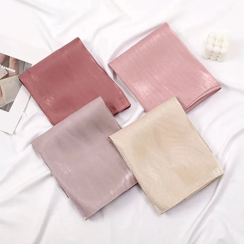 Premium Shimmer Silk Satin Hijab Scarf