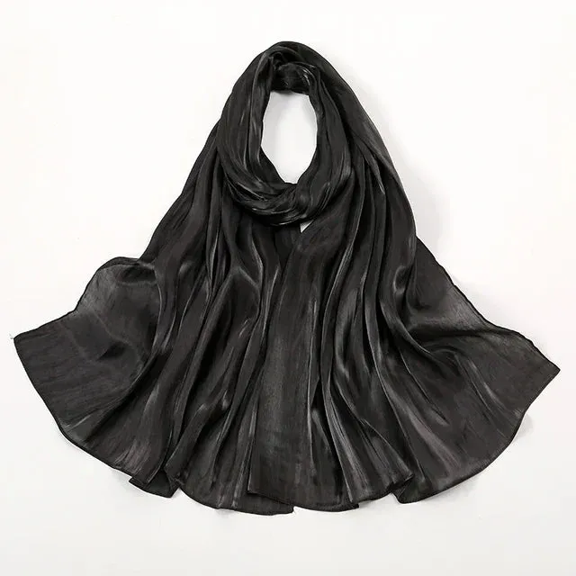 Premium Shimmer Silk Satin Hijab Scarf