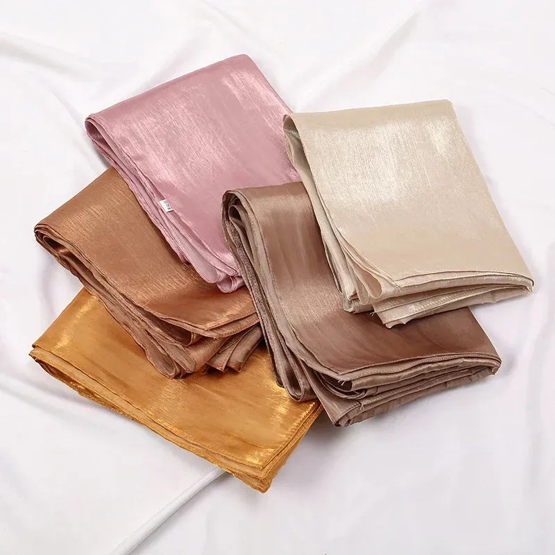 Premium Shimmer Silk Satin Hijab Scarf