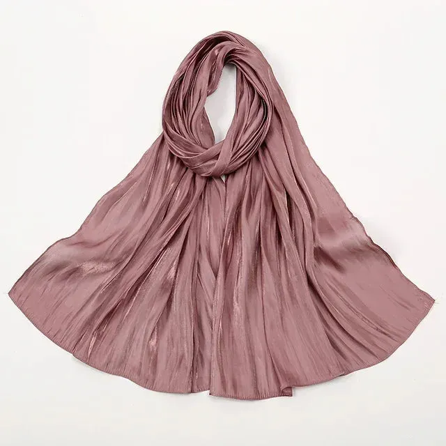 Premium Shimmer Silk Satin Hijab Scarf
