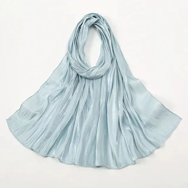 Premium Shimmer Silk Satin Hijab Scarf
