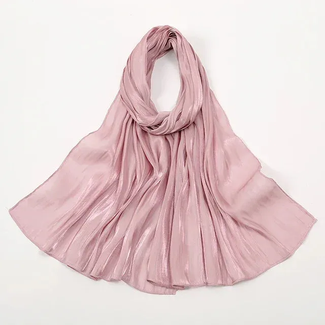 Premium Shimmer Silk Satin Hijab Scarf
