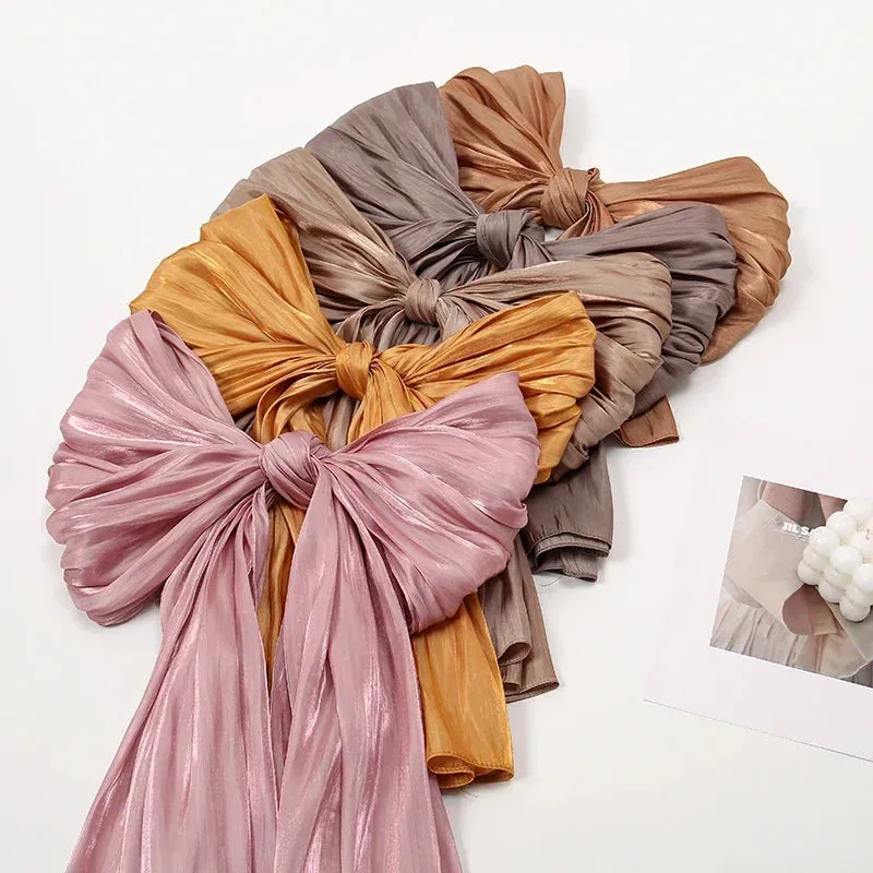 Premium Shimmer Silk Satin Hijab Scarf