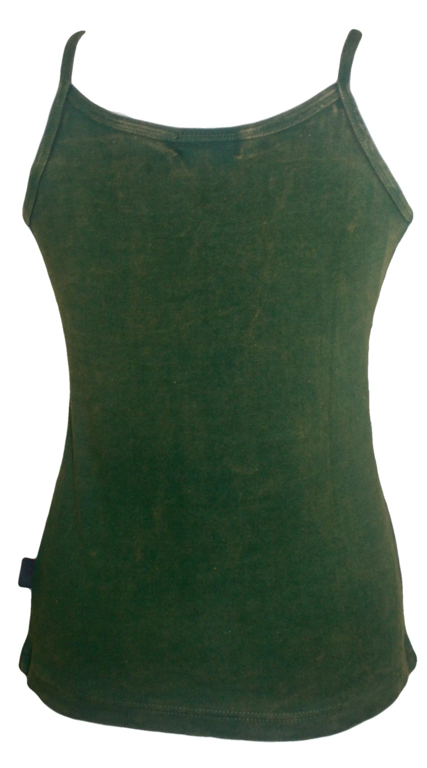 R 131 Rib Cotton Patch Razor Cut Embroidered Yoga Tank Top