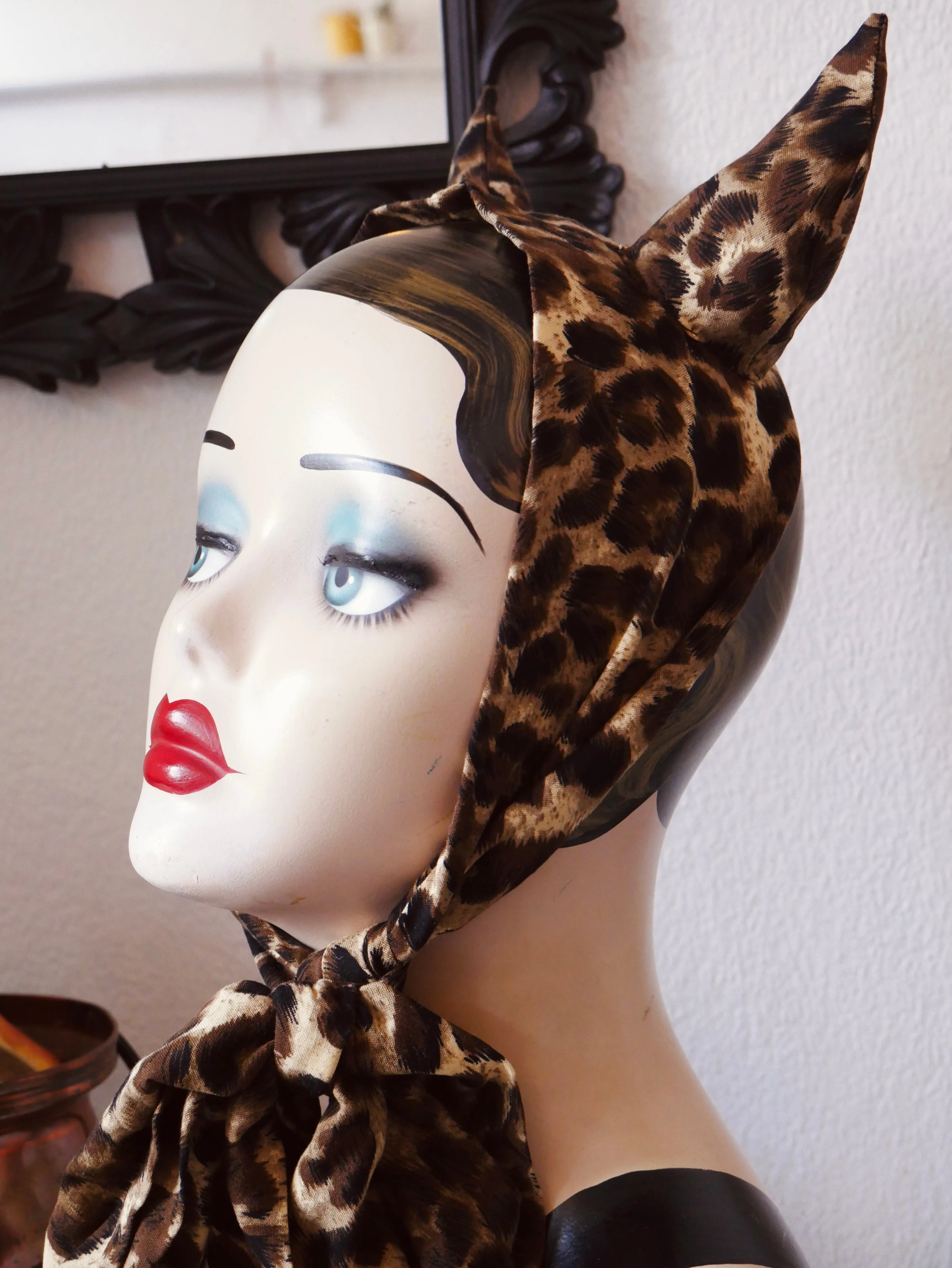 SALE ITEM/ SECOND:  ‘Little Devil’ Vintage Headband in Leopard Print