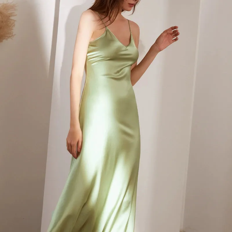 Silk Nightgown - Solid Casual & Elegant Sleepwear