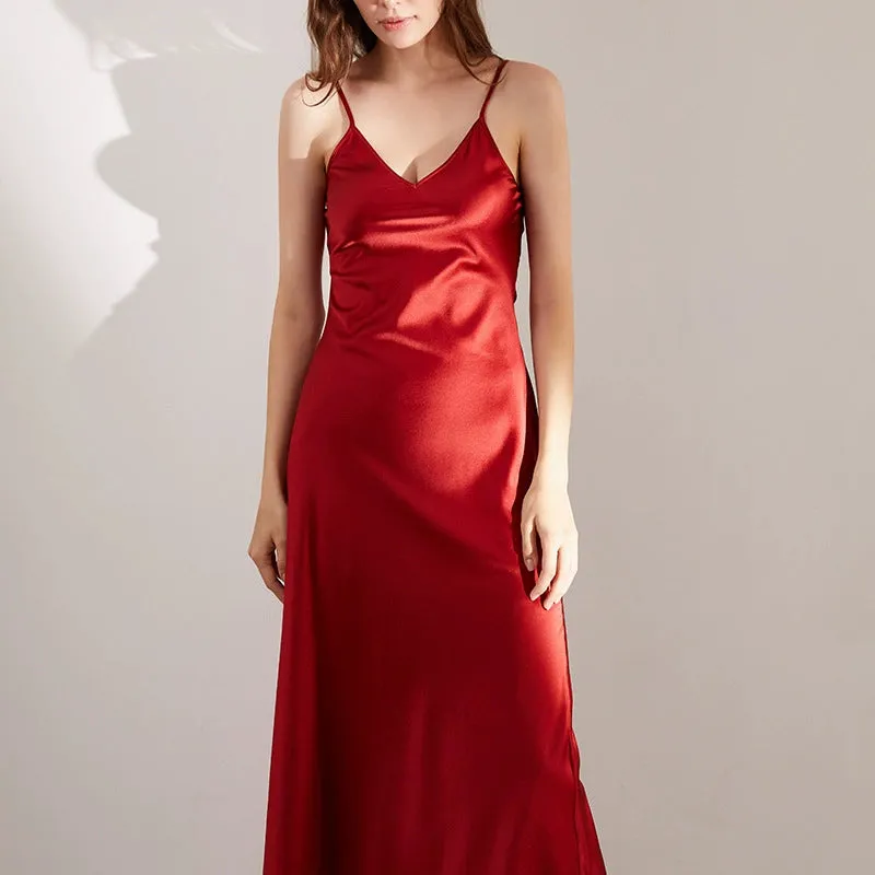 Silk Nightgown - Solid Casual & Elegant Sleepwear