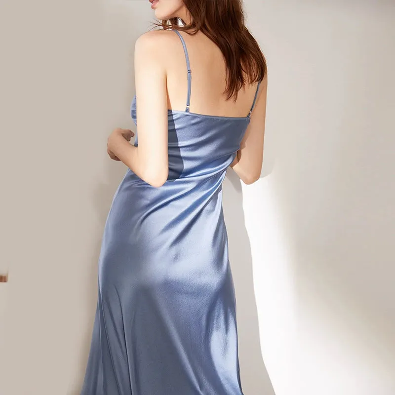 Silk Nightgown - Solid Casual & Elegant Sleepwear
