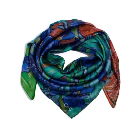 Square Van Gogh Irises Silk Scarf