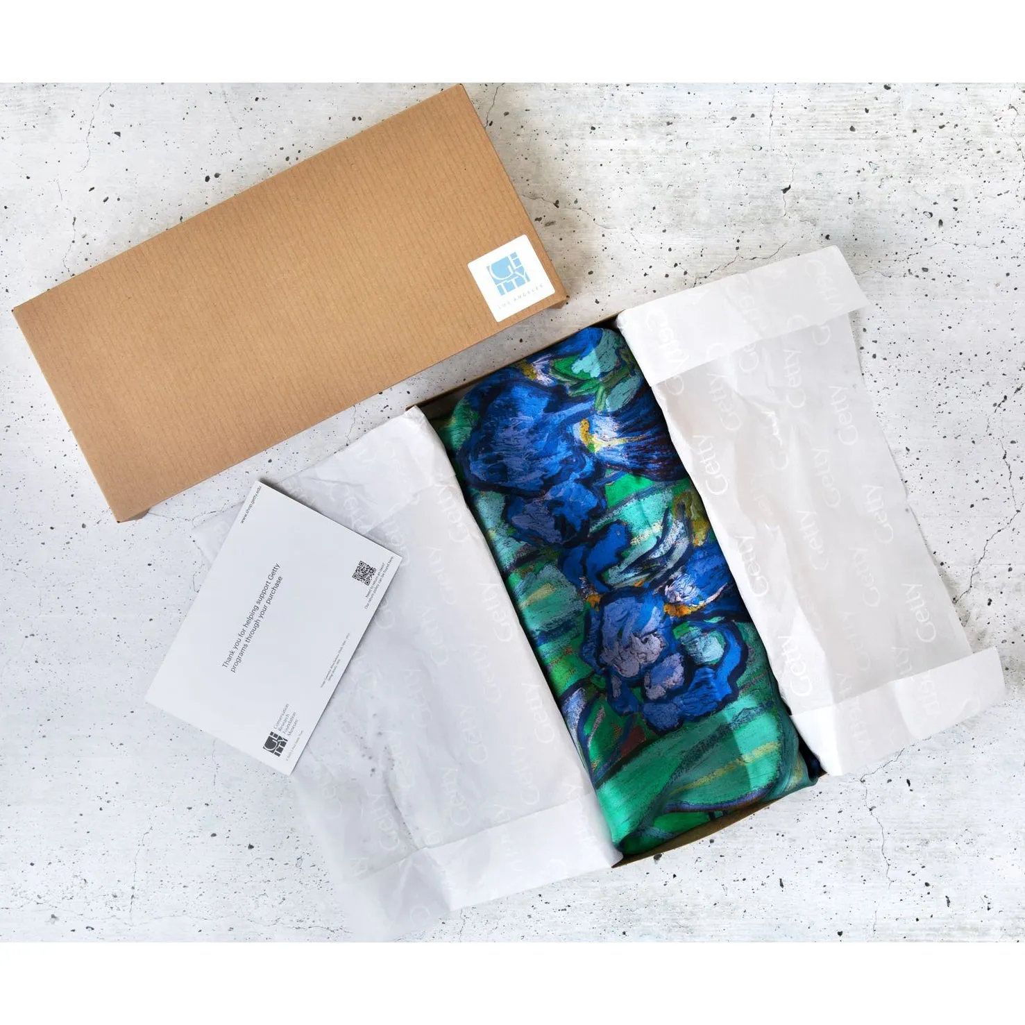 Square Van Gogh Irises Silk Scarf