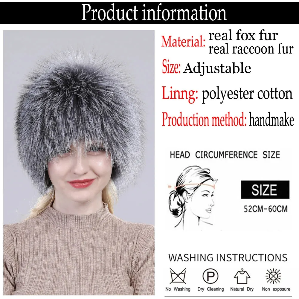 TEEK - Winter Real Fluff Knitted Women Hat