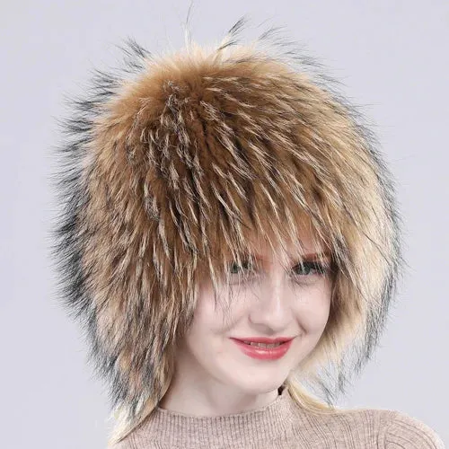 TEEK - Winter Real Fluff Knitted Women Hat