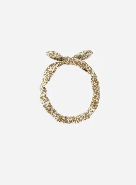 The Baby Bow Headband by Rylee & Cru - Golden Ditsy