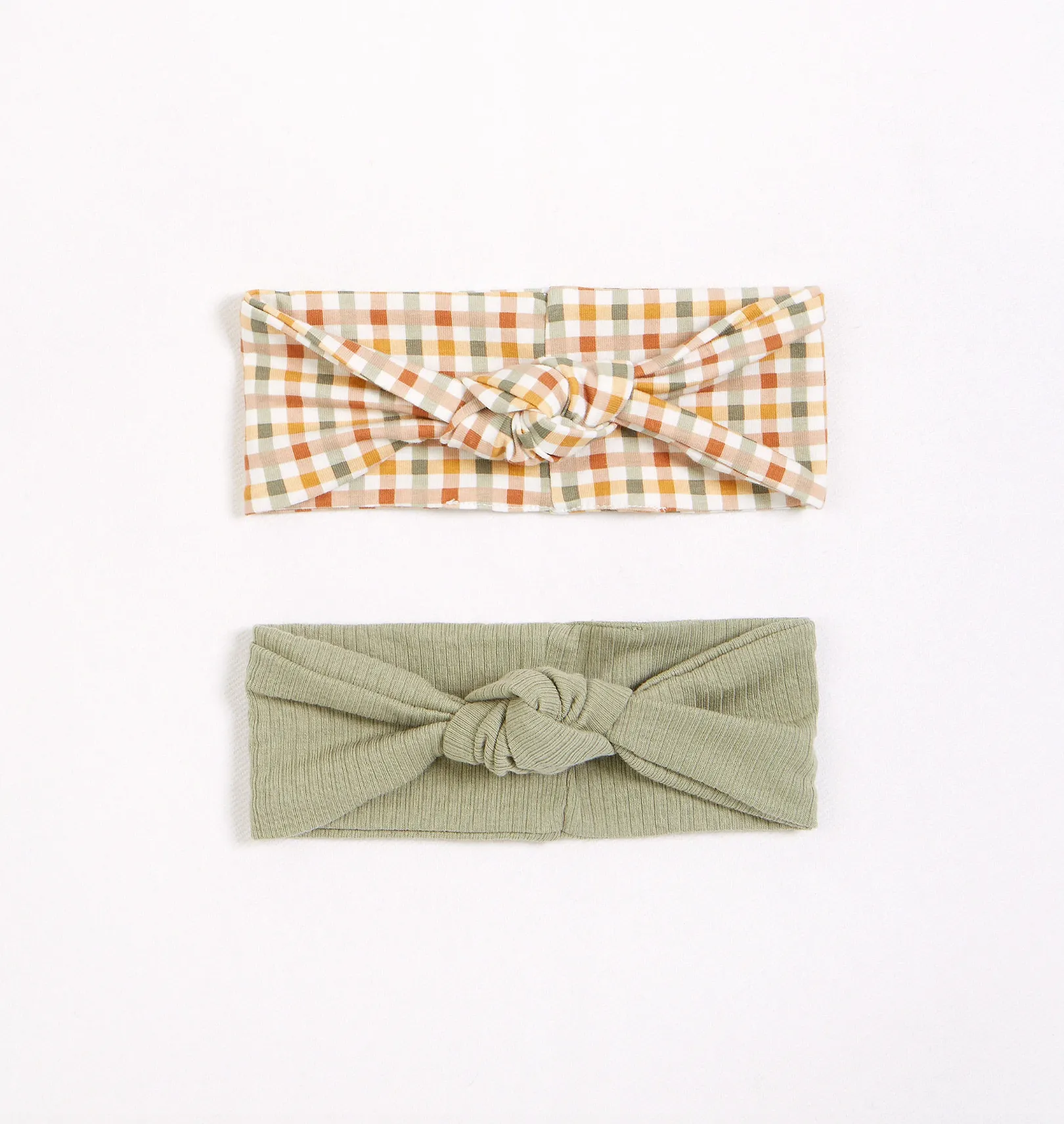 The Gingham   Sage Leaf (Set of 2) - BABY