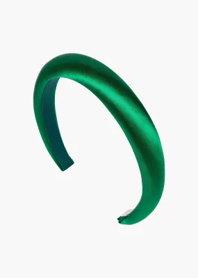 Tori Headband in Satin -- Emerald