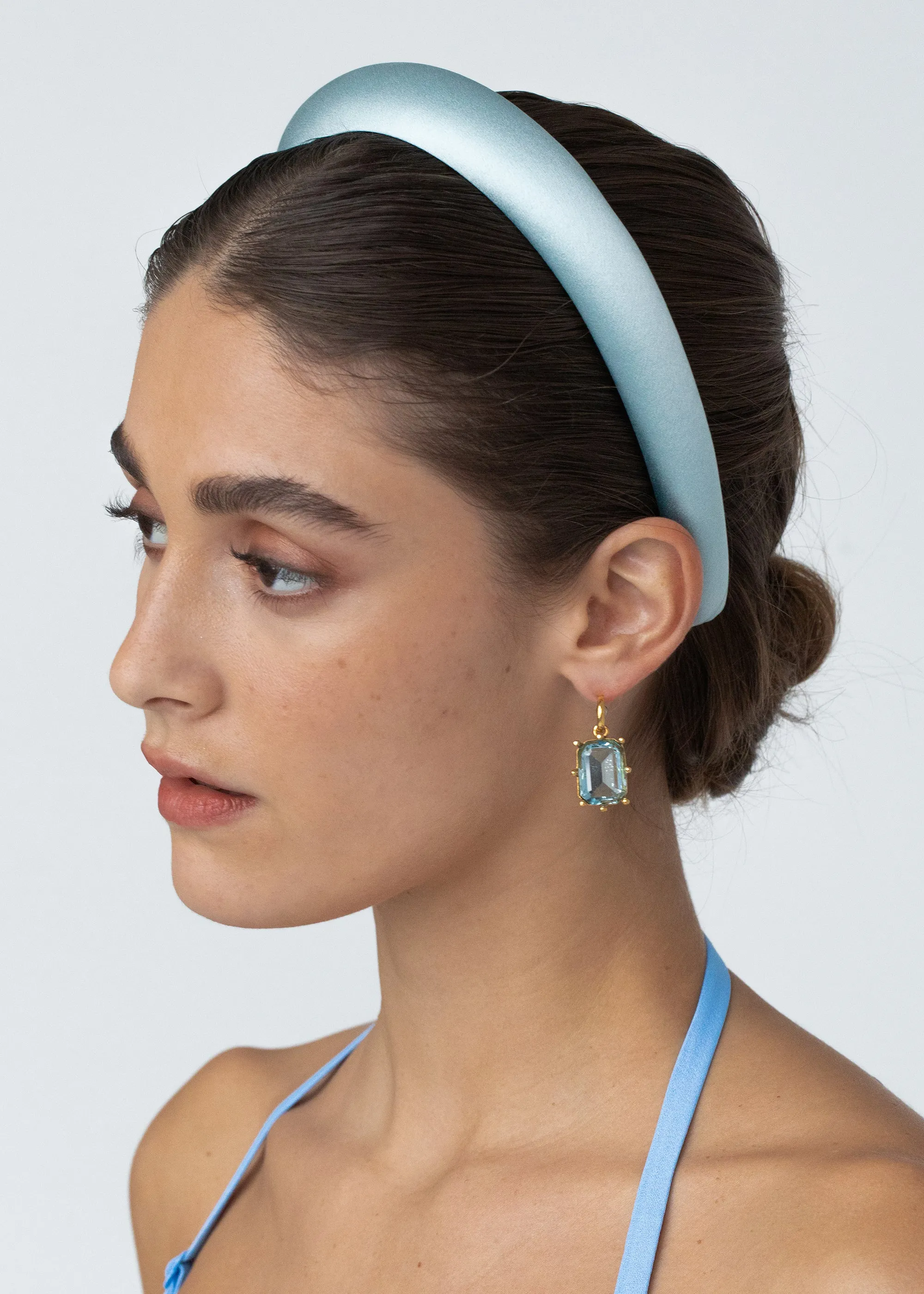 Tori Headband in Satin -- Powder