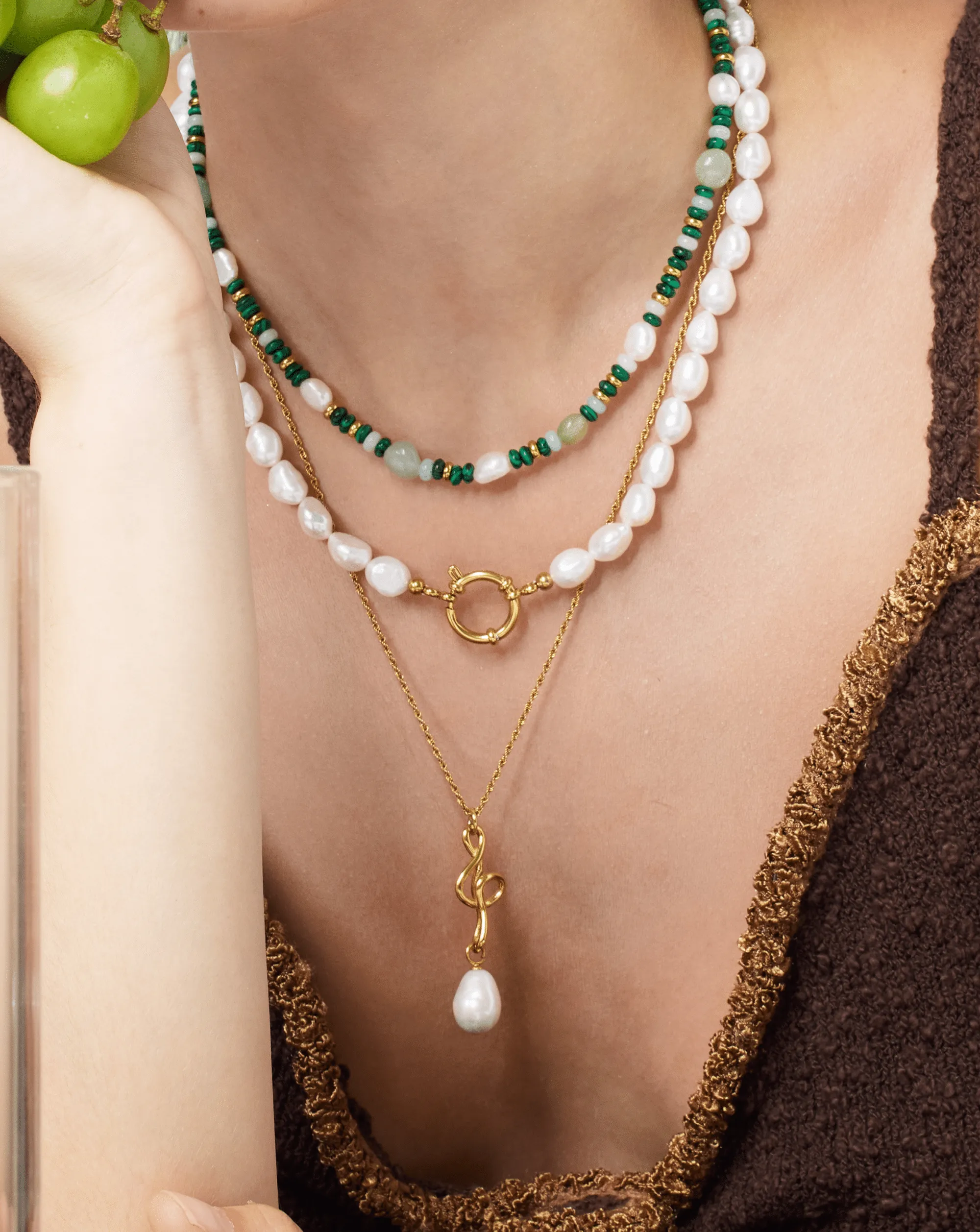 Unique Baroque Pearl Necklace, 7-9mm, 3A