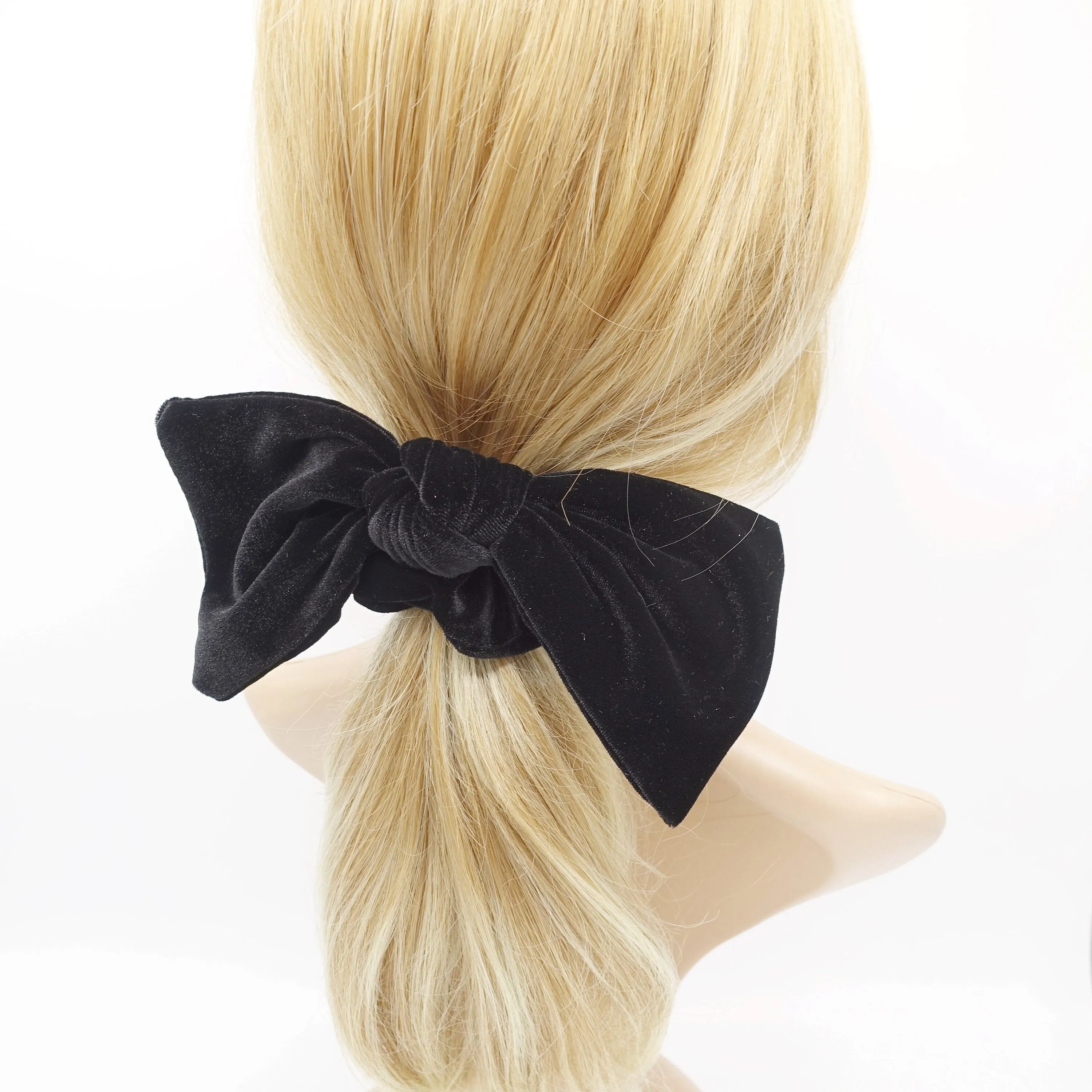 velvet bow knot scrunchies standard version stylish hair tie trendy women hair accessory