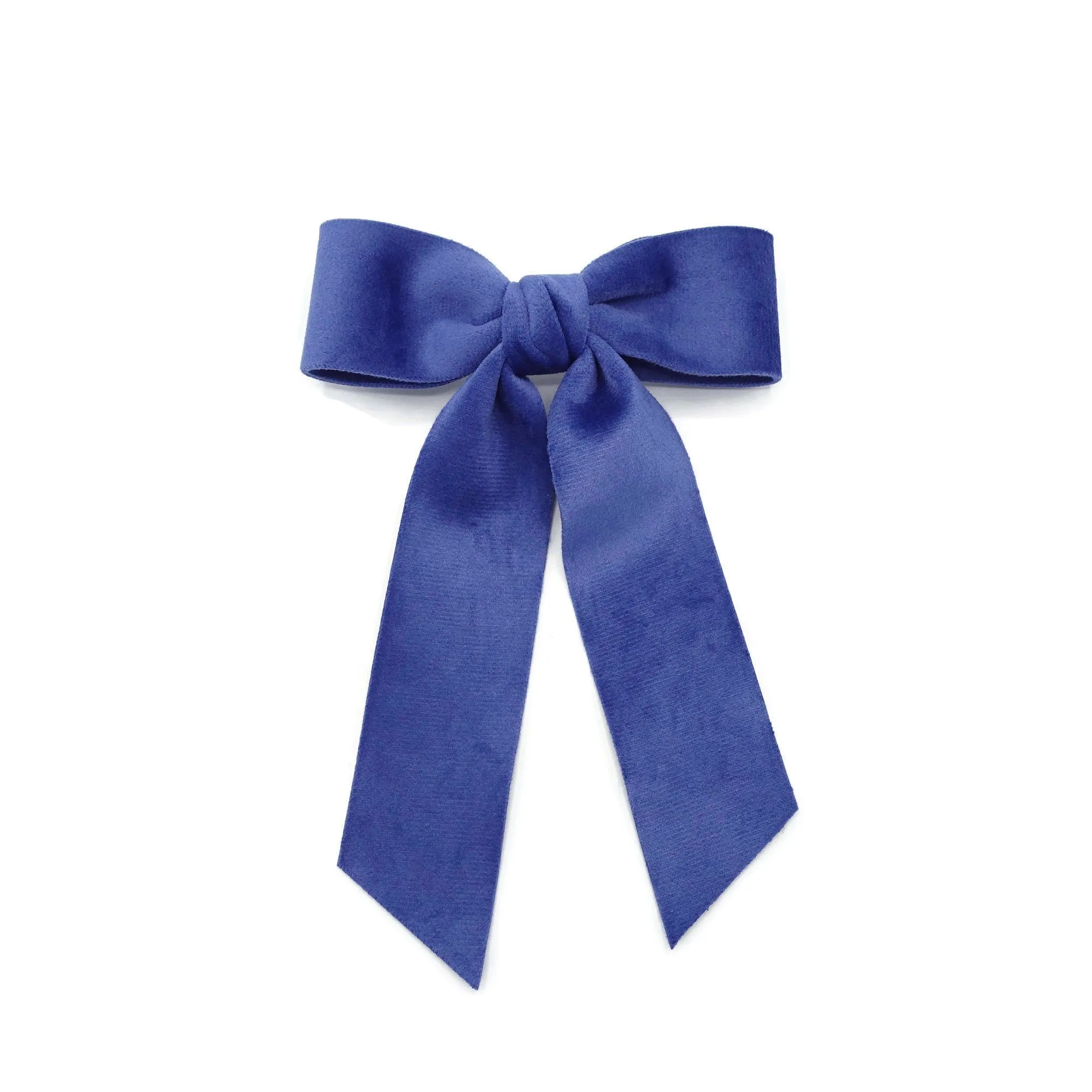 velvet hair bow with tail double faced velvet basic black women hair accessory