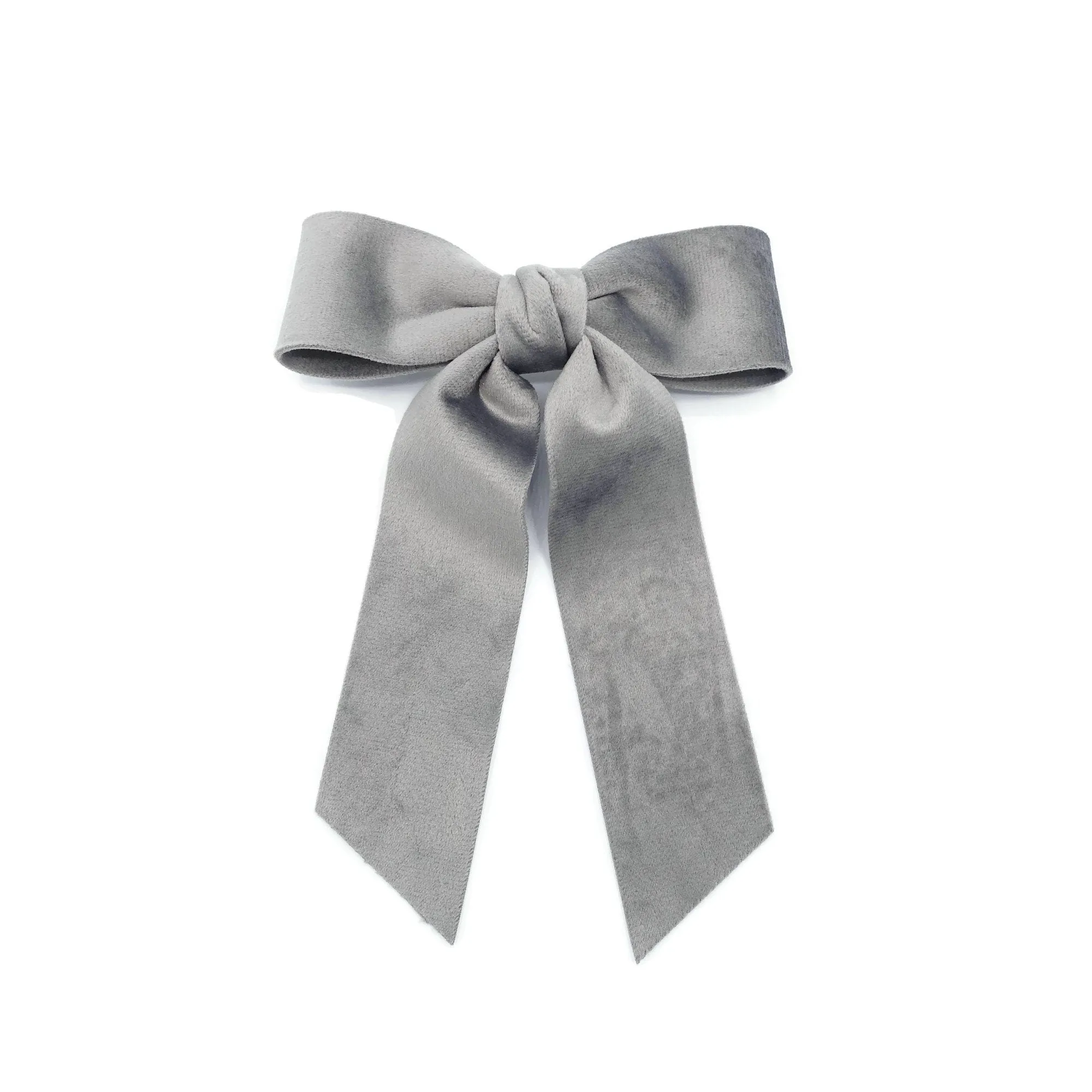 velvet hair bow with tail double faced velvet basic black women hair accessory