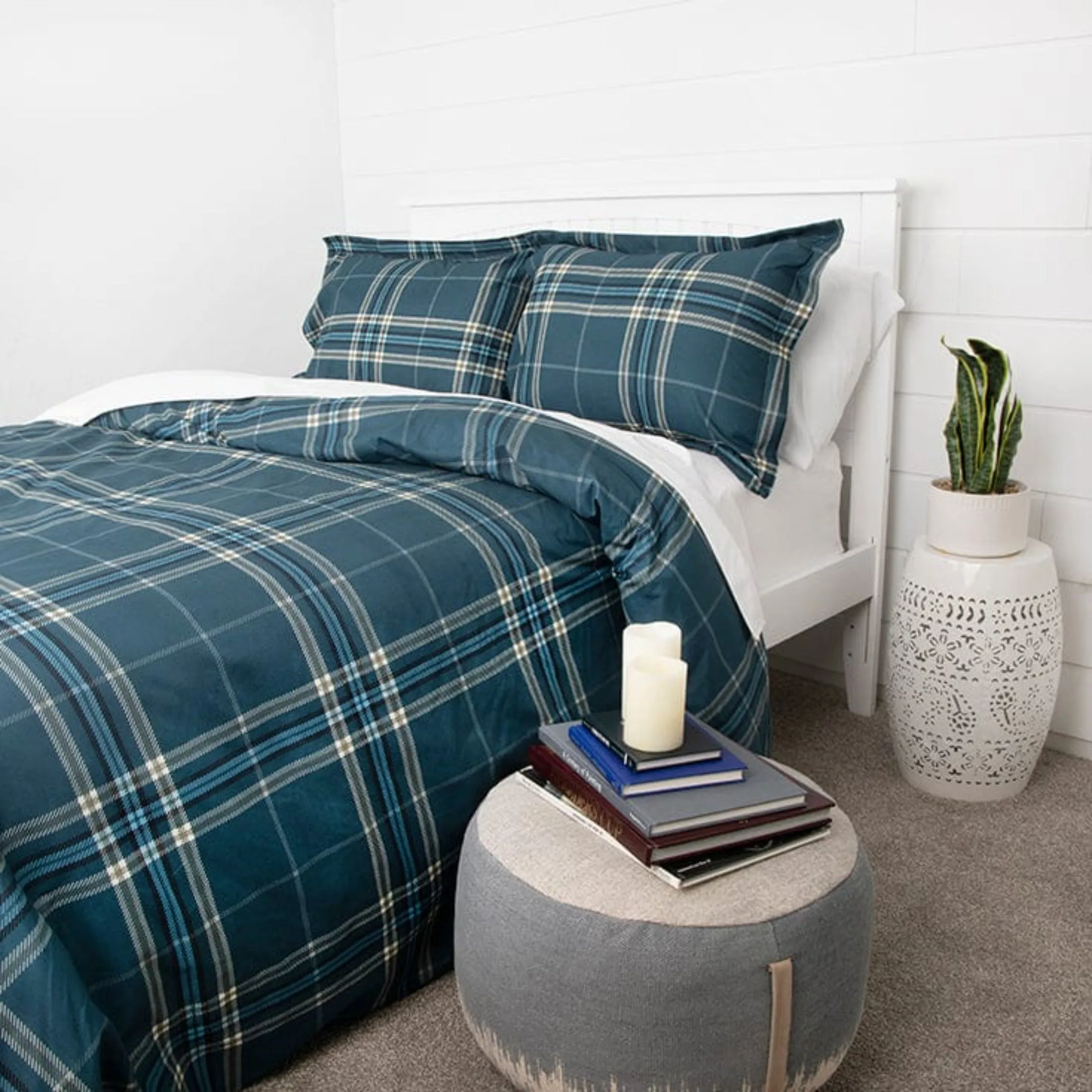 Vilano Plaid Duvet Cover Set
